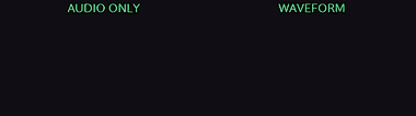 Audio rendered as a waveform video